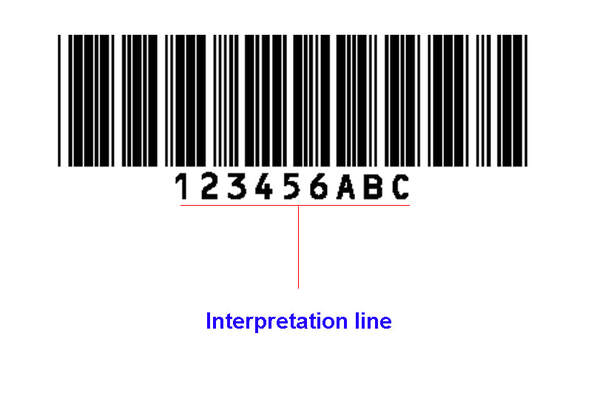 Interpretation line của một mã vạch tiêu chuẩn